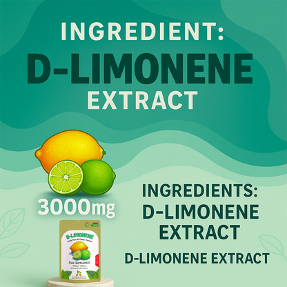 D-Limonene Capsules 3000mg-Vegan Caps-Helping Fatty Liver & Cholesterol Health
