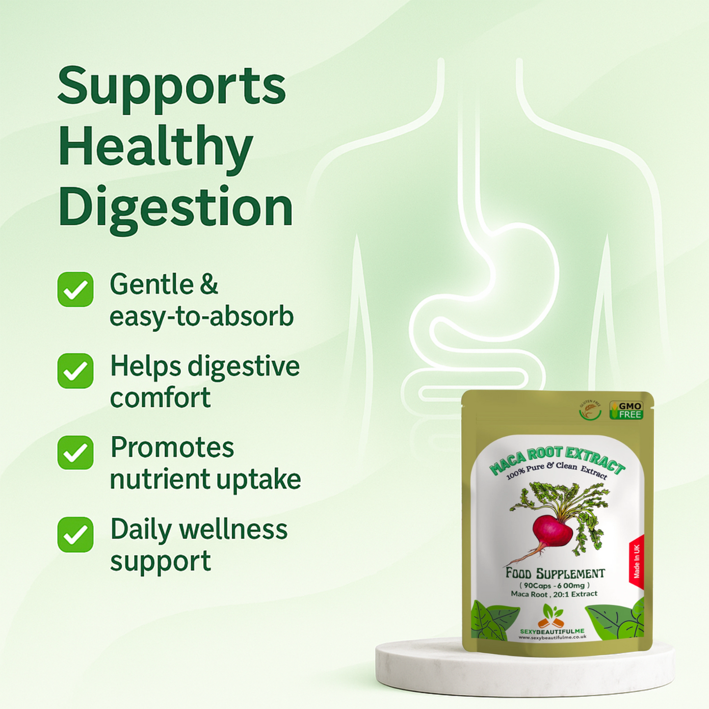 Maca Root 12,000mg Capsules – Max Strength, 1.2% Macamides & Macaenes, Digestion