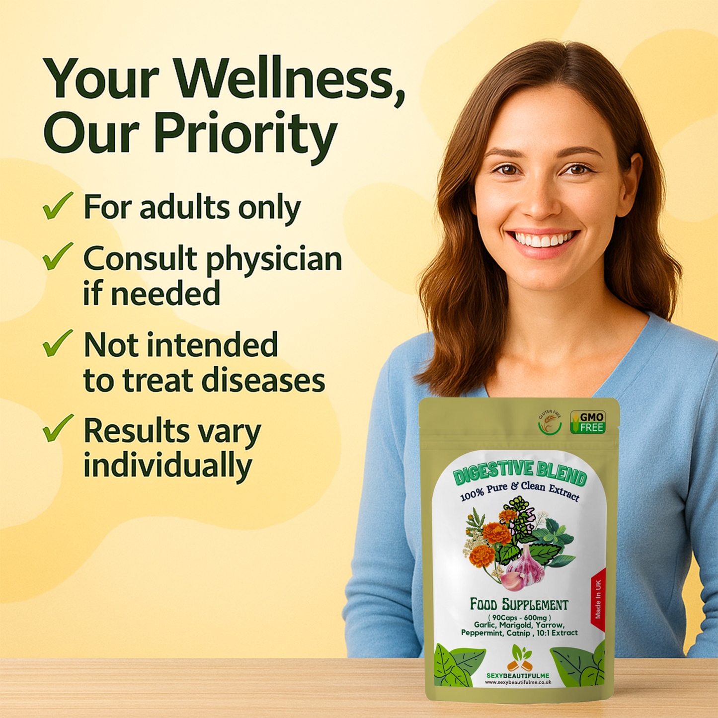 Digestive Complex 6000mg–Stomach Cramp&Bloating Relief–Digestive Health Capsules