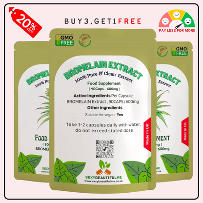 Bromelain 600mg | Anti-Inflammatory | Pain Relief & Swelling Support | Capsules