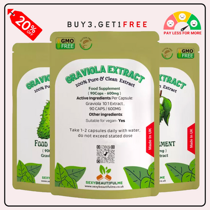 Graviola ( Soursop ) Fruit-6000mg Capsules, 10:1 Ex, Antioxidants, Liver Support