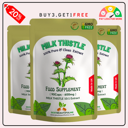 Milk Thistle Capsules 6000mg-90% Silymarin-Help to Detox Liver & Digestion