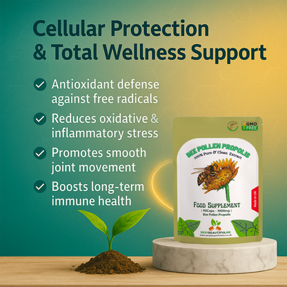 Bee Pollen Propolis Capsules 1000mg-Anti-Inflammatory, Antioxidant, Boost Energy