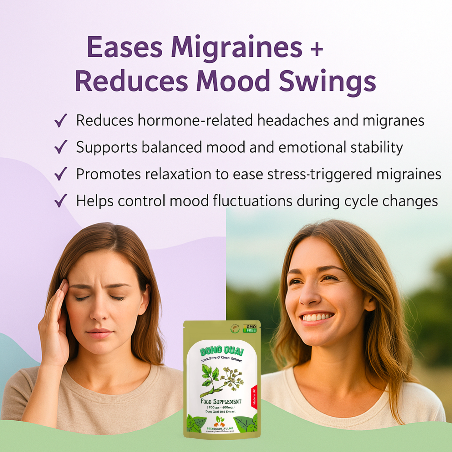 Dong Quai Extract Capsules 6000 mg Equivalent–High Strength 10:1-Vegan & Natural