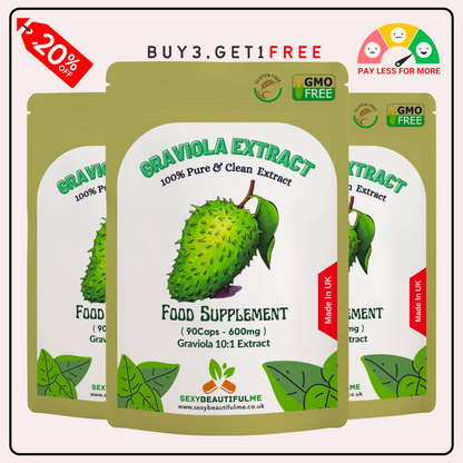 Graviola ( Soursop ) Fruit-6000mg Capsules, 10:1 Ex, Antioxidants, Liver Support