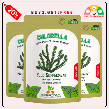 Chlorella Capsules | 600mg Super Greens | Natural & Strong Immune Support-Vegan