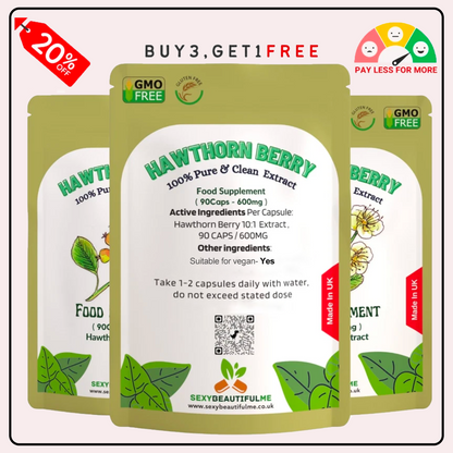 Hawthorn Berry Extract Capsules 6000mg-Veg Cap-Antioxidants, Cholesterol Support