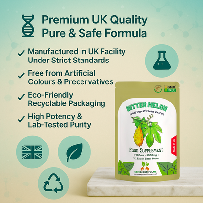Bitter Melon Extract Capsules 9000mg-Vegan Caps-Blood Sugar&Cholesterol Wellness
