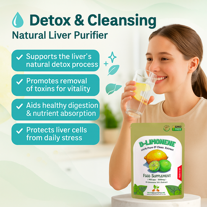 D-Limonene Capsules 3000mg-Vegan Caps-Helping Fatty Liver & Cholesterol Health