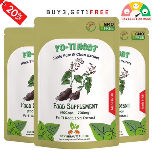 Natural Fo-Ti (He Shou Wu) Capsules 15:1 Extract – 10,500mg – Supports Hair Grow