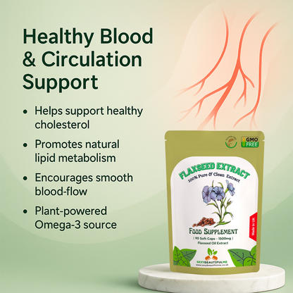 Flax Seed Oil 1500mg – Omega 3 6 9 Fatty Acids, Heart Health Supplement-Vegan