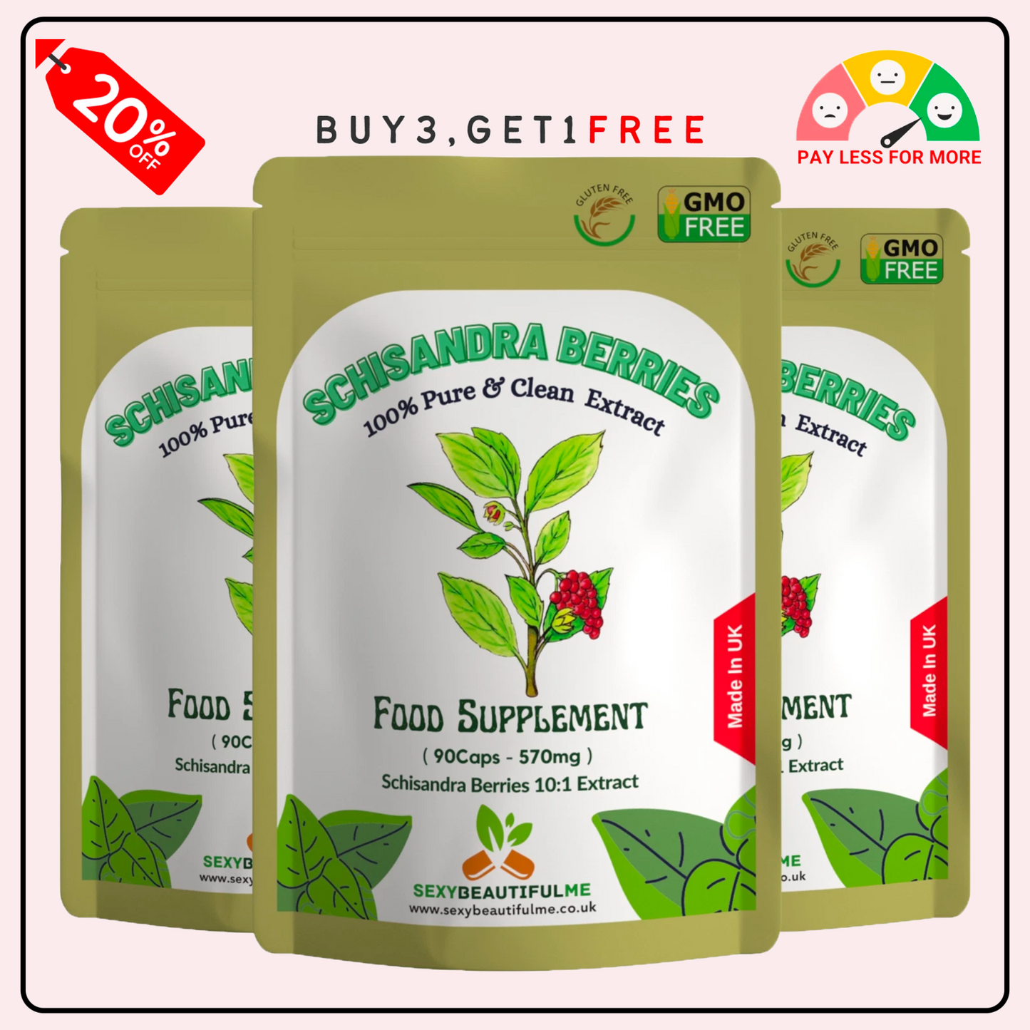 Schizandra Berry Capsules 5700mg- 100% Natural & Strong-Vegan capsules