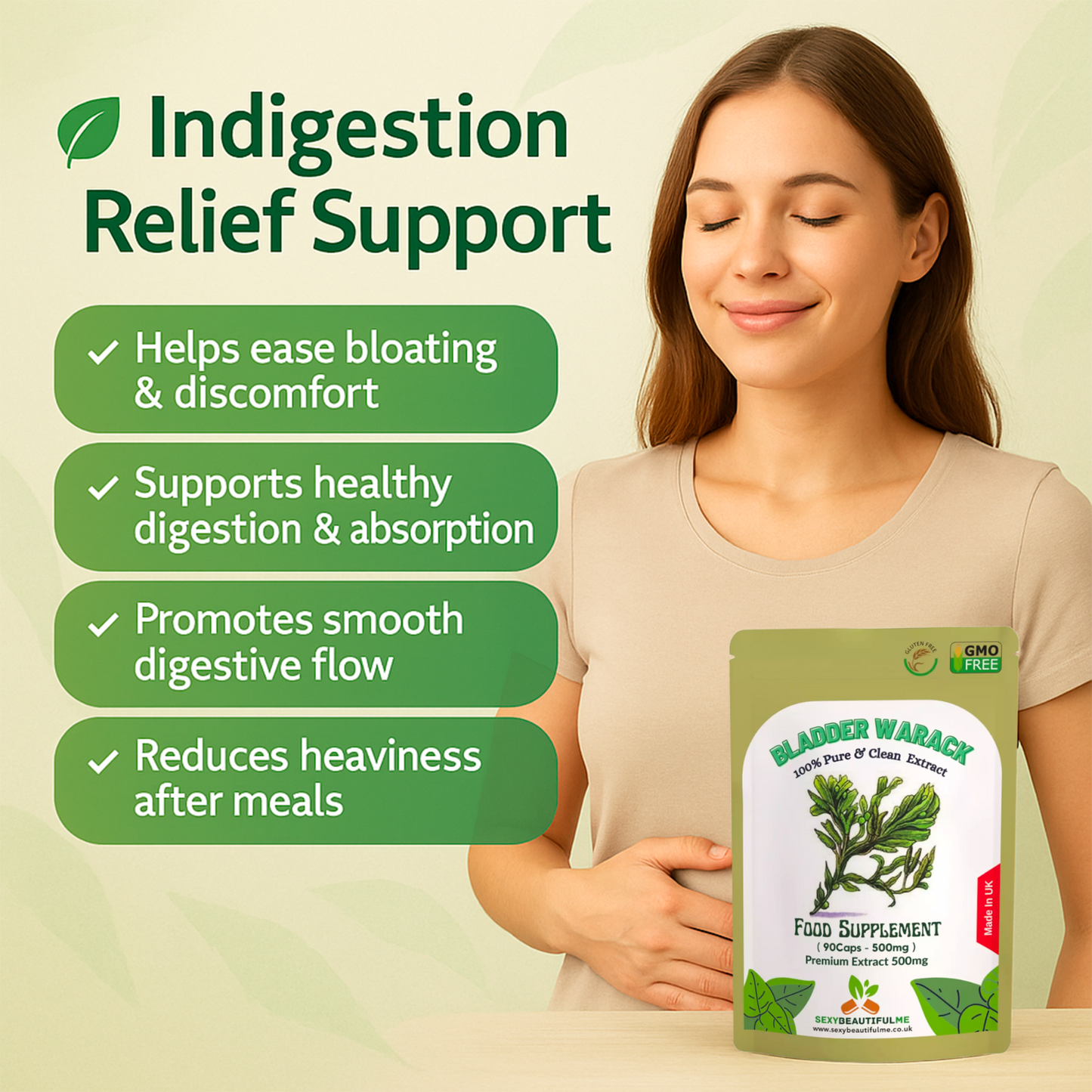 Sea Kelp (Bladderwrack Extract) Capsules 500mg–100% Natural–High Strength–Vegan