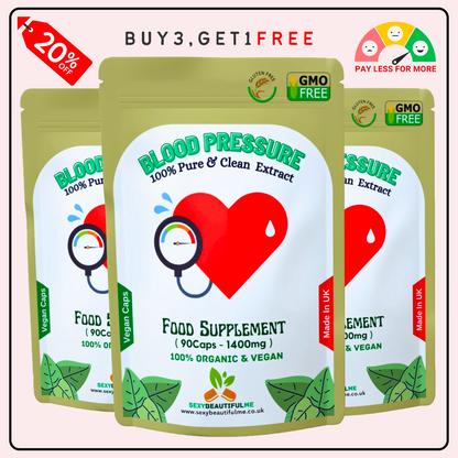Healthy Blood Pressure Caps 1400mg-100%Vegan-Healthy Blood Pressure Support