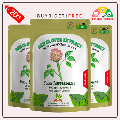 Red Clover Capsules 1200mg-8% Isoflavones-Cholesterol Health & Women Health