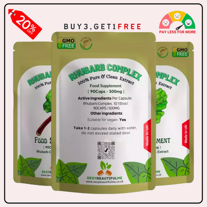 Rhubarb Complex Capsule 5000mg-Help Digestion Health & Weight Control Management