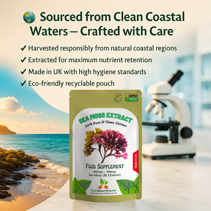 Sea Moss Capsules 14000mg , 100% Clean & Natural Vegan Capsules Genuine Sea Moss