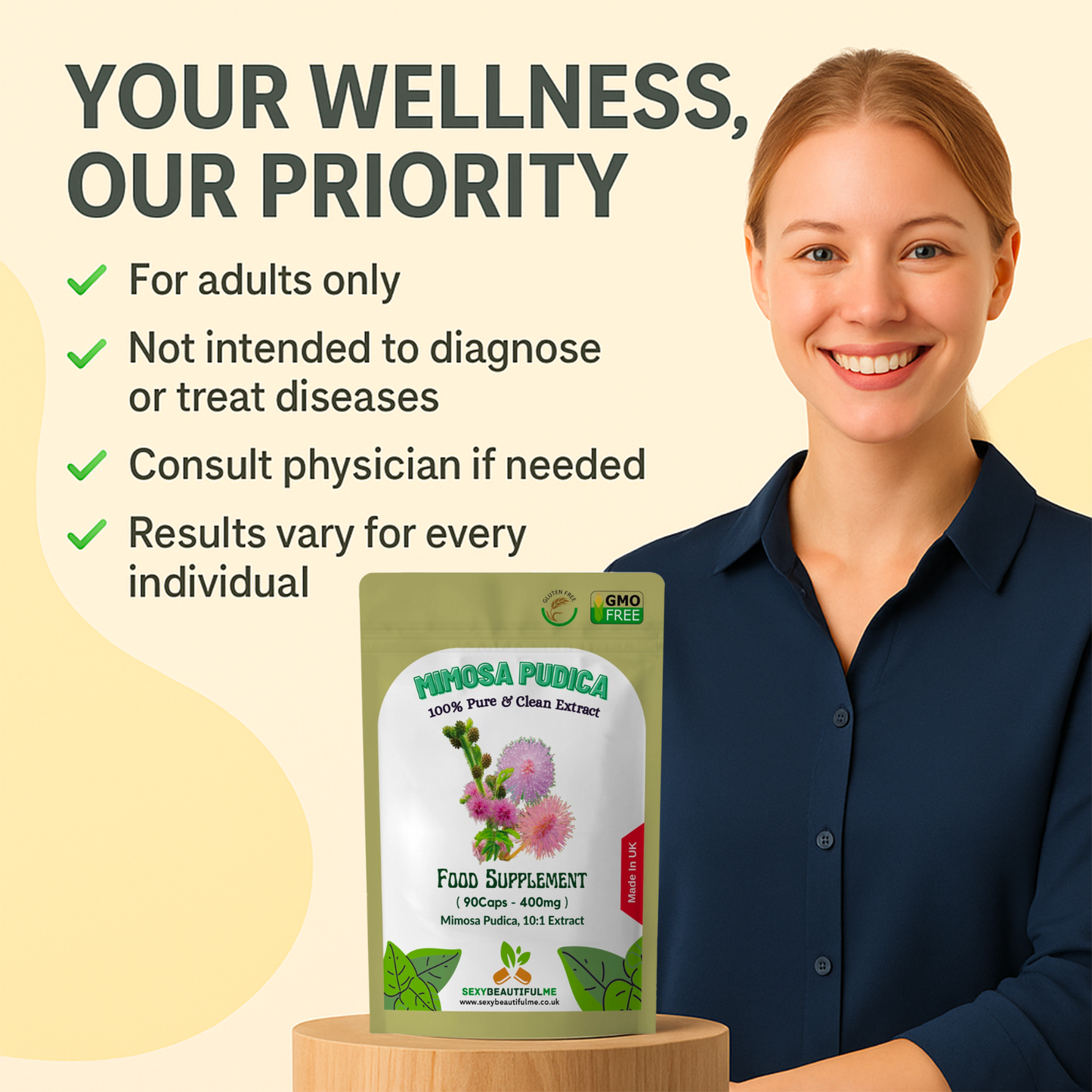 Mimosa Pudica Seed Caps 4000mg (400mg 10:1 Extract) – Gut Health & Natural Detox