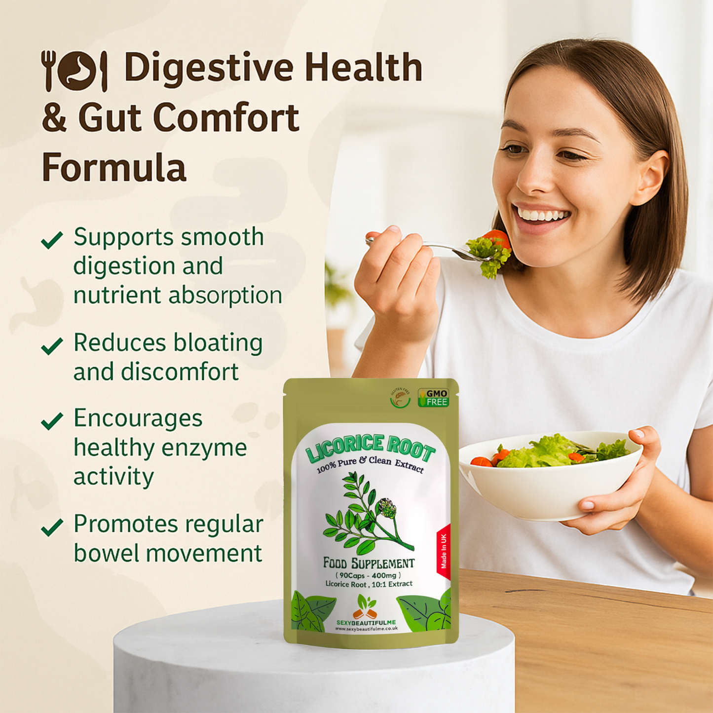 Licorice Root Extract Capsules 4000mg-Vegan capsules - Digestion System Support
