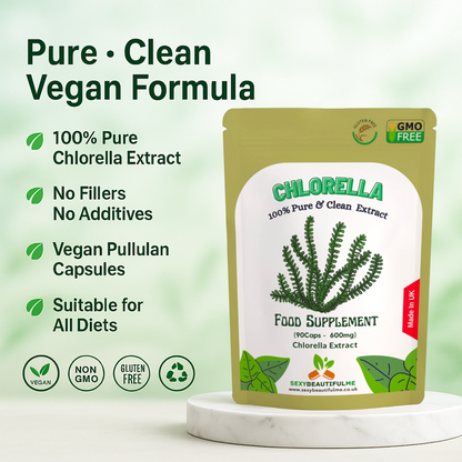 Chlorella Capsules | 600mg Super Greens | Natural & Strong Immune Support-Vegan