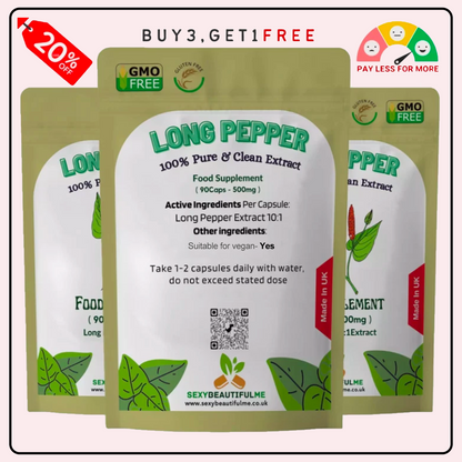 Pippali Capsules (Long Pepper) 5000mg–Heartburn & Indigestion Relief–100% Vegan