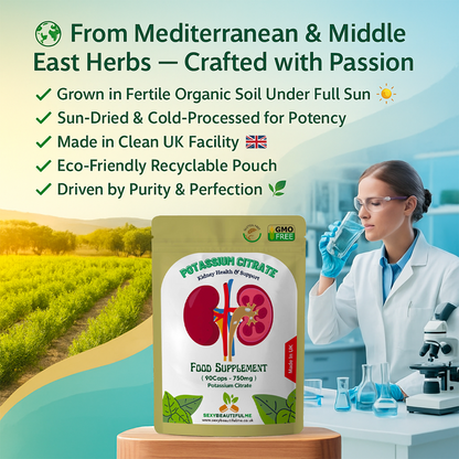 Potassium Citrate Capsules, 750mg-Kidney Health, Muscle Health & Blood Health