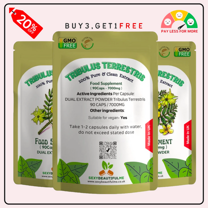 Tribulus Capsules 7000mg–Testosterone, Strength& Male Wellness–2:1 Extract-Vegan