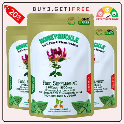 Lonicera Honeysuckle 5500mg–Anti-Inflammatory Capsules with 12% Chlorogenic Acid