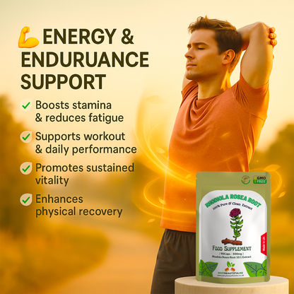 Rhodiola Rosea Capsules 5000mg– 9% Salidrosides (41mg) –Energy & Mental Health