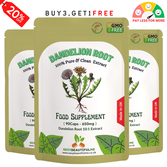 Dandelion Root Capsules 6500mg – Strong Extract – Natural Liver & Detox Support