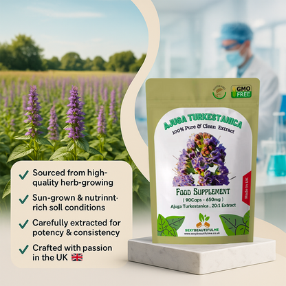Turkesterone Capsules 13,000mg (650mg 20:1) -Ajuga Turkestanica-Fitness Support