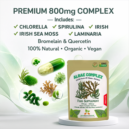 Algae Complex Capsules 800mg-(Quercetin &Bromelain)-Bodybuilding & Brain Support