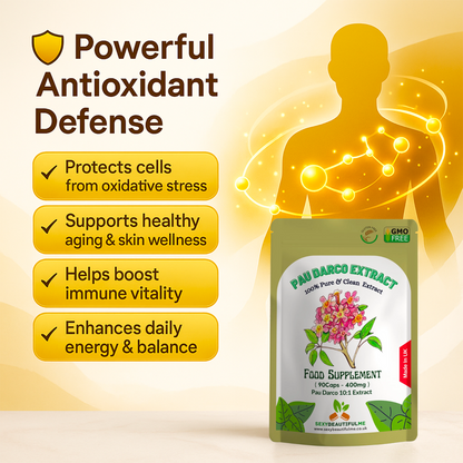 Pau D'arco Capsules 4000mg -Vegan Capsule- Anti-Inflammation -100% Natural