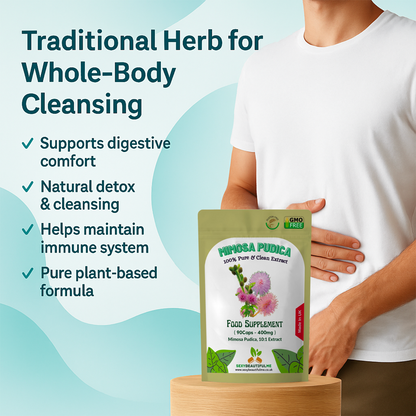 Mimosa Pudica Seed Caps 4000mg (400mg 10:1 Extract) – Gut Health & Natural Detox