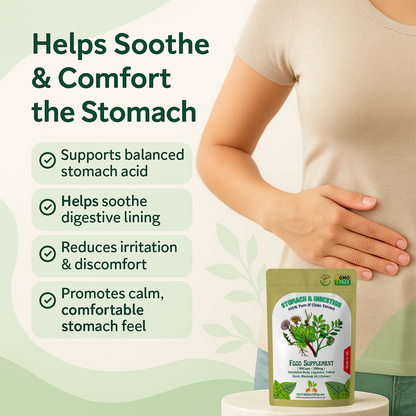 Gut &Digestive Support Capsules 7000mg–Dandelion, Licorice, Yellow Dock, Rhubarb