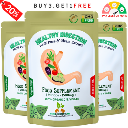 Gut Health Support 1500mg Caps | Healthy Digestion Capsule | Clean Vegan Formula