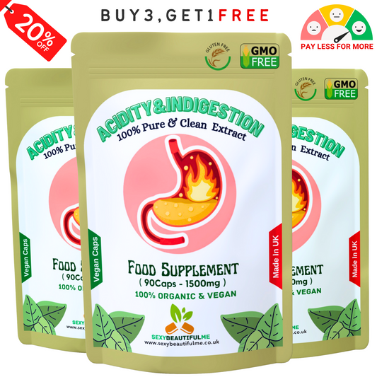 Acidity & Indigestion Complex Caps 1500mg–acidity &Reflux Relief – Vegan Product
