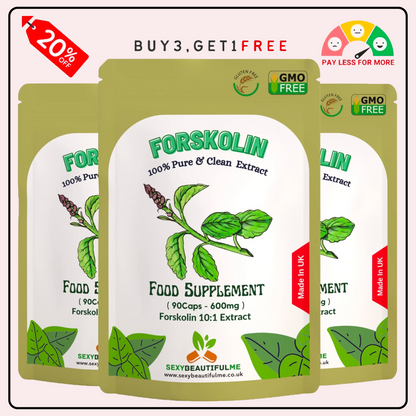 Forskolin Root 6000mg–10:1 Extract–Vegan Fat Burner & Slimming Support Capsules