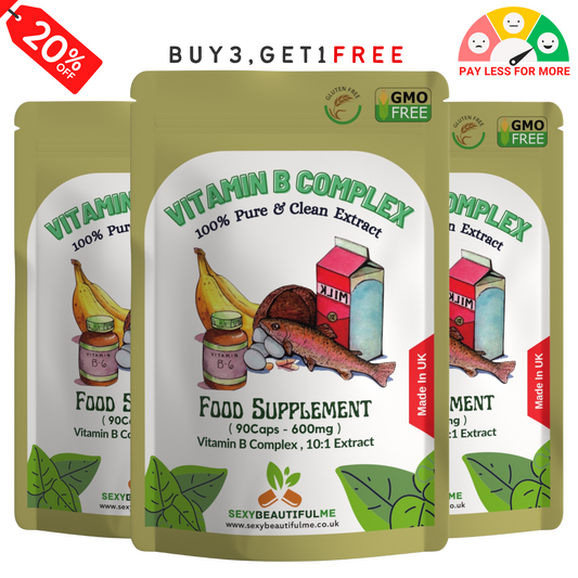 Vitamin B Complex Capsule | B Vitamins, Biotin&Folic Acid | Natural&High Potency