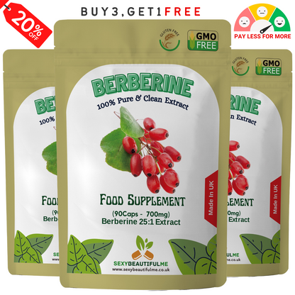 Berberine Extract 17,500mg Capsules-Heart Health,Weight Loss, Blood Sugar Health