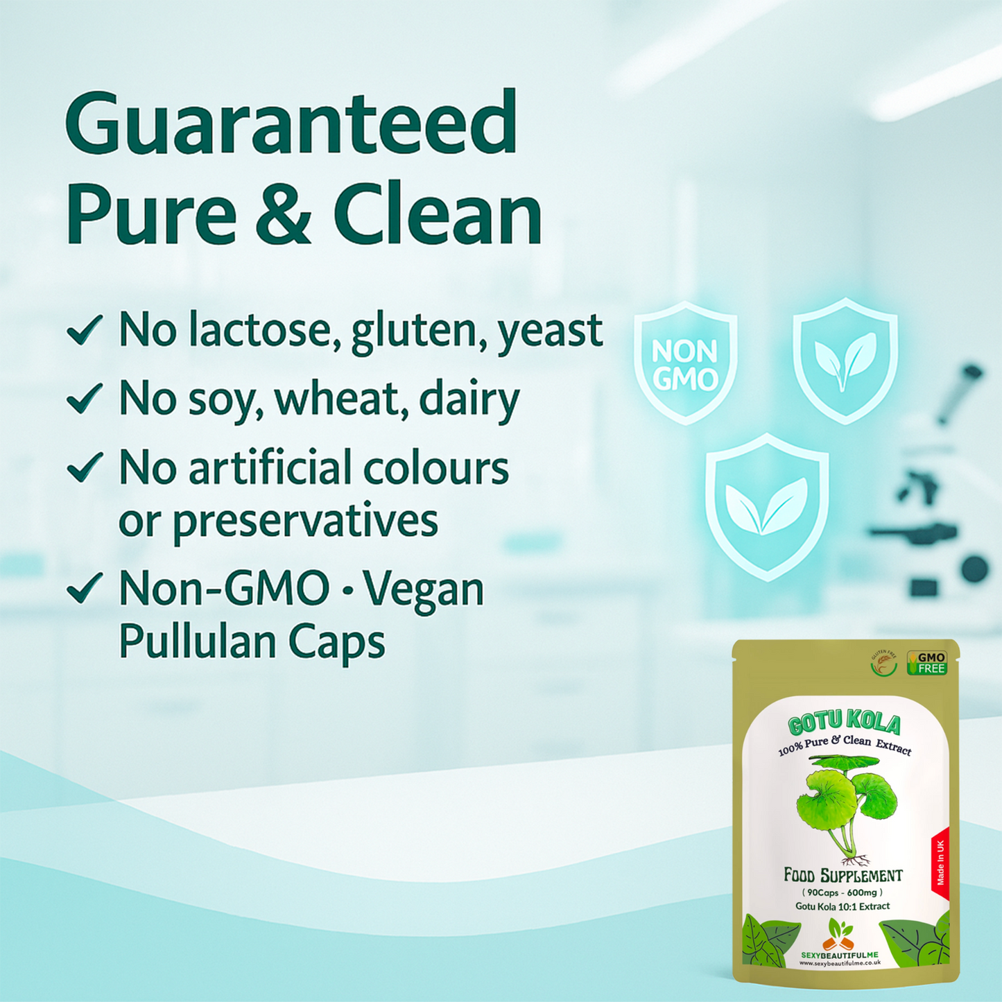 Gotu Kola Extract Capsules 6000 mg–Vegan–Brain Health, Cognition &Memory Support