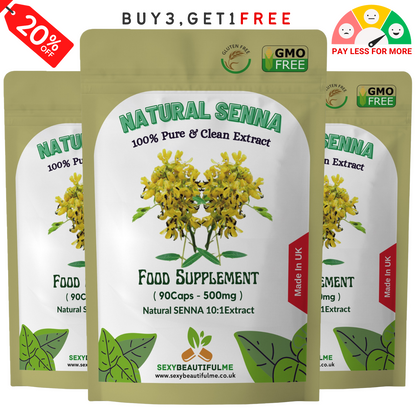 Organic Senna Leaf 500mg Capsules – Natural Digestive Support – Vegan Friendly