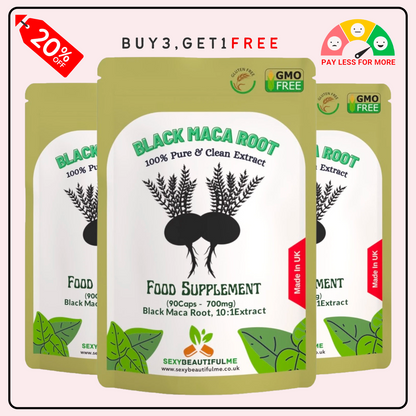 Black Maca Root Capsules 7000mg–Strength, Energy & Performance Support–100%Vegan