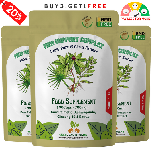 MEN SUPPORT COMPLEX Capsules-7000mg-Saw Plamento,Ashwaganda,Ginseng-10:1 Extract