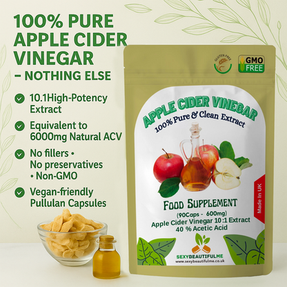 Apple Cider Vinegar 6000mg Capsules–High Strength Weight Loss & Fat Burner-Vegan