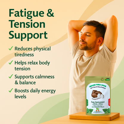 Organic Poria Cocos Mushroom 500 mg Capsules–Fatigue, Tension & Memory Support