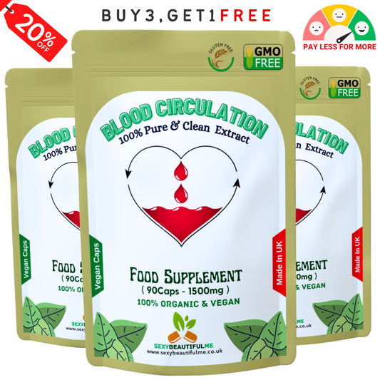 Blood Circulation Health Caps 1500mg-100%Vegan-Healthy Blood Circulation Support