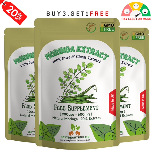Natural Moringa Capsules 12000mg/Caps- 100% Natural & Strong, Vegan Capsule