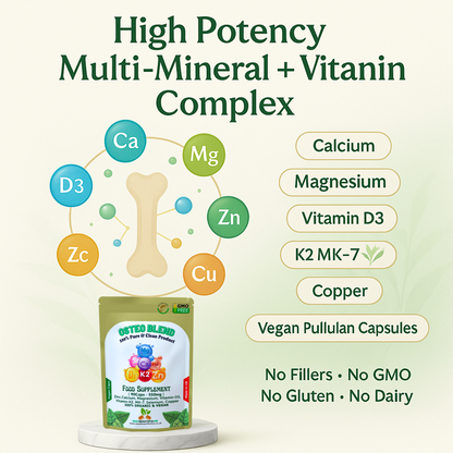 Osteo Blend Zinc+Calcium+Magnesium+Vitamin D3+vitamin K2+MK-7+Selenium+Copper