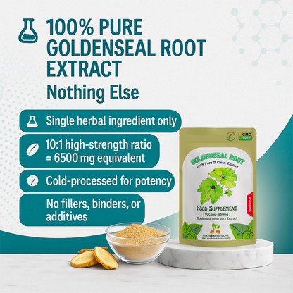 Goldenseal Root Capsules, 6500mg 10:1 Extract Supports Anti-inflammatory Health